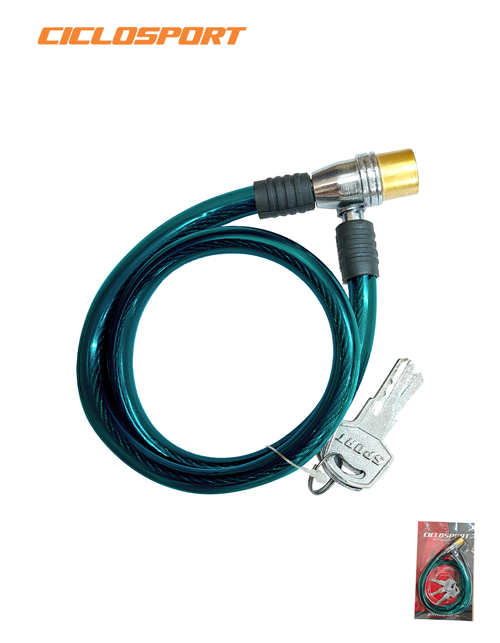 bicycle safety key lock brass cable02